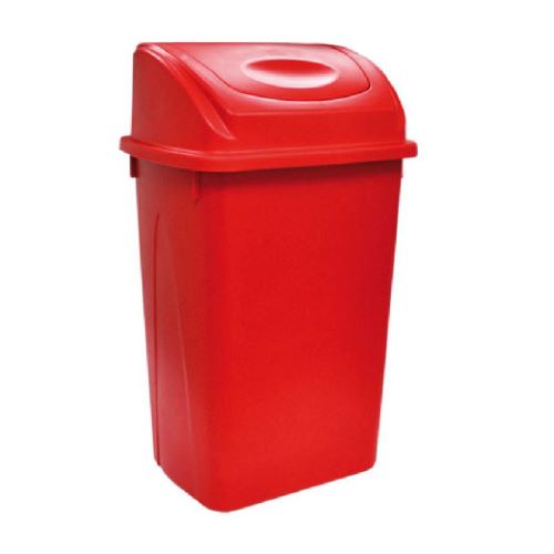 Bote para basura con balancín frontal de 65 lt Sablón Rojo