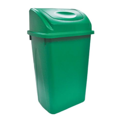 Bote para basura con balancín frontal de 65 lt Sablón Verde