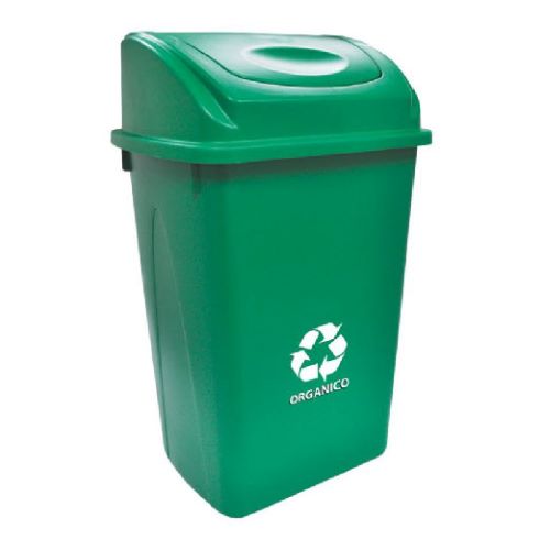 Bote Para Basura Con Balancín Frontal De 80 Lt Con Impresión Sablón Verde